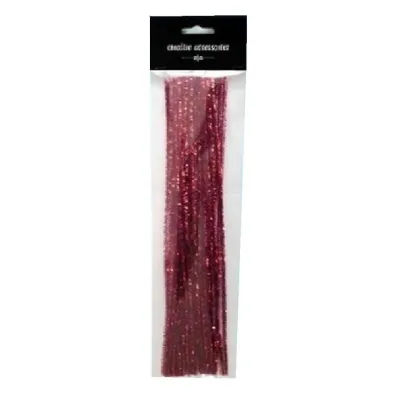 Galeria Hobby Druty chenille czerwony metallic 30cm