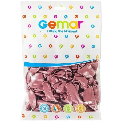 Gemar Balony metaliczne r�owo z�ote 100 szt.