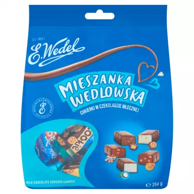 E.Wedel Mieszanka Wedlowska Cukierki w czekoladzie mlecznej 356 g