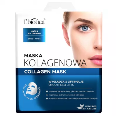 LBiotica Kolagenowa maska wyg�adzaj�co-liftnguj�ca na tkaninie 23 ml