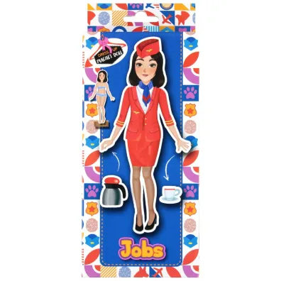 Puzzle Uk�adanka magnetyczna 40 element�w Ubieranka Lalka Praca JM-0052 Alba Moli
