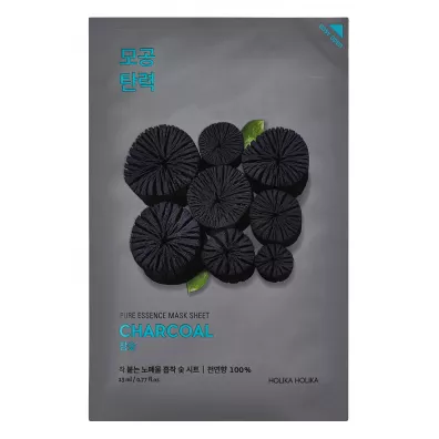 Holika Holika Pure Essence Mask Sheet Charcoal oczyszczajca maseczka z ekstrakrem z wgla 23 ml