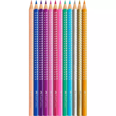 Faber-Castell Kredki o��wkowe Sparkle w metalowym opakowaniu 12 szt.