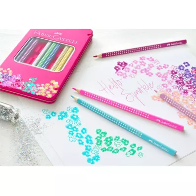 Faber-Castell Kredki o��wkowe Sparkle w metalowym opakowaniu 12 szt.