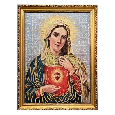 Obraz Haftowany Serce Maryi 32x42cm