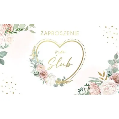 Armin Style ZAPROSZENIE SLUB 160X95 AS ZP-108 OP10SZT FOL