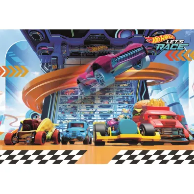 Puzzle 104 el. SuperColor. Hot Wheels Clementoni