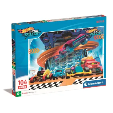 Puzzle 104 el. SuperColor. Hot Wheels Clementoni