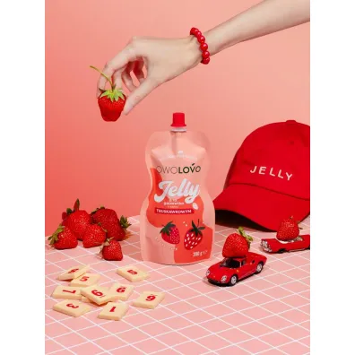 Owolovo Jelly - Galaretka o smaku truskawkowym 200 g