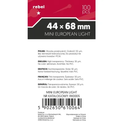 Koszulki na karty Rebel Mini European 44 x 68 mm 100 szt.
