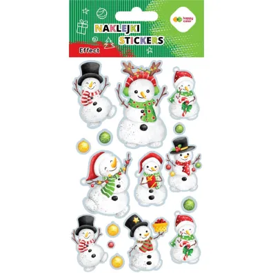 Happy Color Naklejki EFFECT-Snowman 10x20cm
