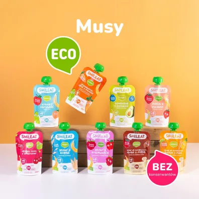 Smileat Mus z ekologicznymi wi�niami, acai i amarantem po 8 miesi�cu 100 g Bio