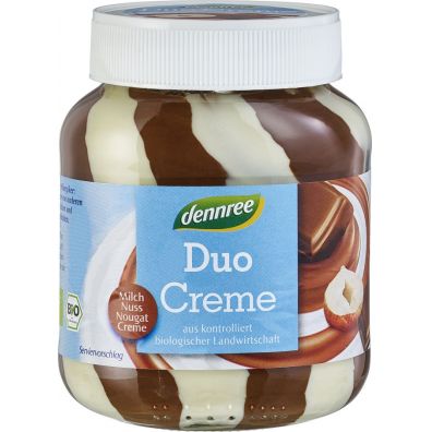 Dennree Krem nugatowy duo mleczno - orzechowy bezglutenowy 400 g Bio