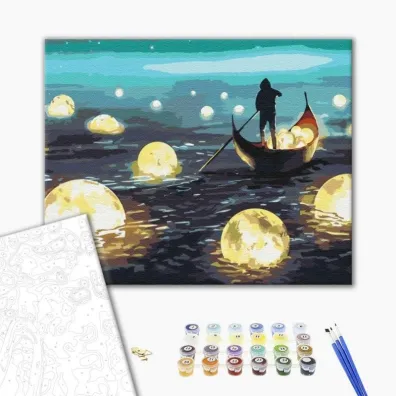 Brushme Malowanie po numerach - Ksi�ycowy Spacer 40x50cm
