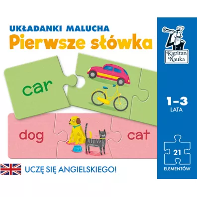 Puzzle Kapitan Nauka. Uk�adanki malucha. Angielski. Pierwsze s��wka Edgard