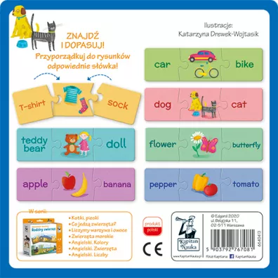 Puzzle Kapitan Nauka. Uk�adanki malucha. Angielski. Pierwsze s��wka Edgard
