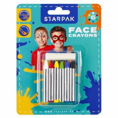 Kredki do malowania twarzy 6 kolor�w STARPAK 528375