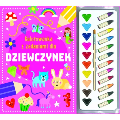 Kolorowanka z zadaniami dla dziewczynek