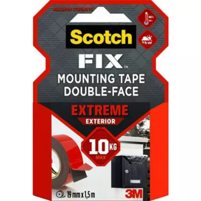 Scotch Ta�ma monta�owa dwustronna czarna 19mm x 1.5m