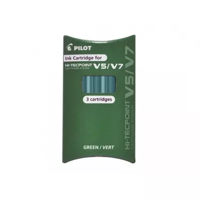 Pilot Naboje do V5/V7 zielone 3 szt.