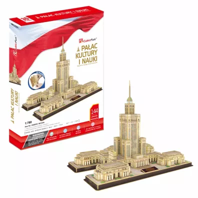 Puzzle 3D 144 el. Pa�ac Kultury i Nauki. Zestaw XL Cubic Fun