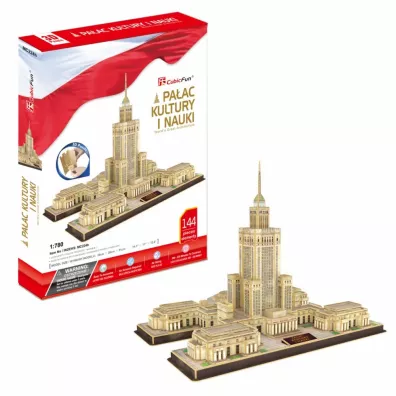 Puzzle 3D 144 el. Pa�ac Kultury i Nauki. Zestaw XL Cubic Fun