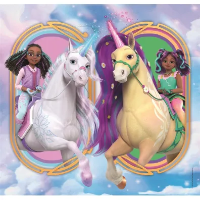 Puzzle 3x 48 el. SuperColor. Unicorn Academy Clementoni
