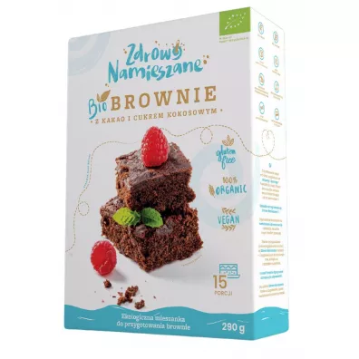 Zdrowo Namieszane Brownie z kakao i cukrem kokosowym 290 g Bio