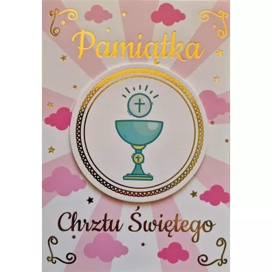 Yeku Karnet Chrzest dziewczynka
