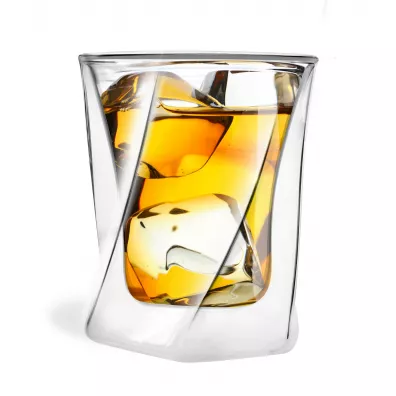 Vialli Design Szklanka z podwjn ciank do whisky Cristallo 25509 300 ml