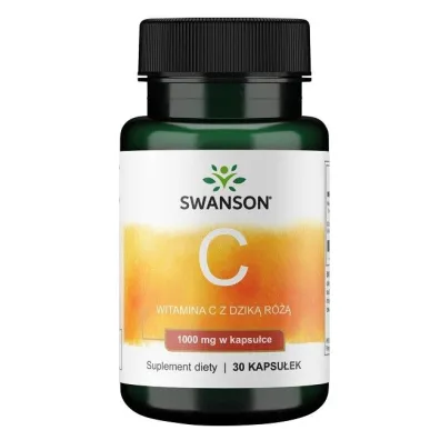 Swanson Witamina C1000 + Dzika R�a - suplement diety (uszkodzone opakowanie) 30 kaps.