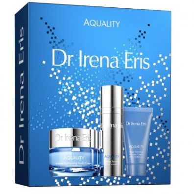 Dr Irena Eris Aquality zestaw intensywnie nawilajcy krem odmadzajcy + gboko nawilajcy krem regenerujcy + serum koncentrat nawilajcy 50 ml + 2 x 30 ml