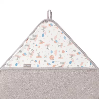 Babyono Okrycie kpielowe frotte z kapturkiem 100x100cm