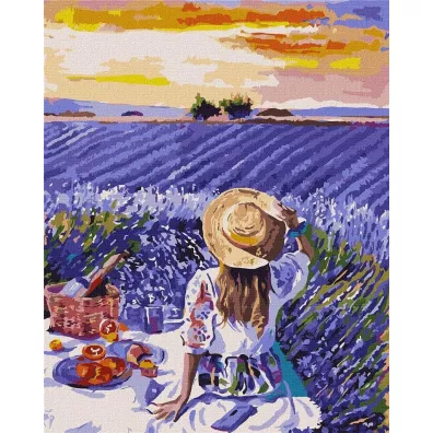 Ideyka Malowanie po numerach - Piknik lawendowy 40x50cm