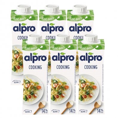Alpro Cooking - Produkt sojowy do celów kulinarnych zestaw 6 x 250 ml
