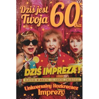 Yeku Karnet Urodziny 60 damskie