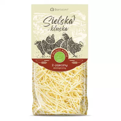 Bartolini Sielska Kluska Makaron 100% Durum 2-jajeczny krajanka cienka 250 g Bio