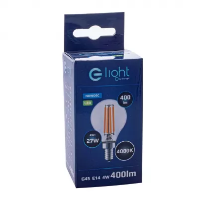 Eko-light arwka Filamentowa LED 4W G45 E14 4000K