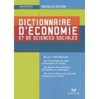Dictionnaire D'economie - Jean-Yves Capul, Olivier  Garnier