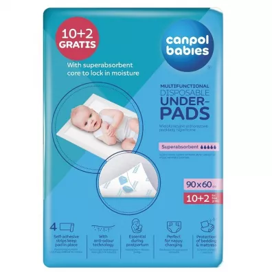 Canpol Babies Wielofunkcyjne podkady higieniczne 90x60cm 12 szt.