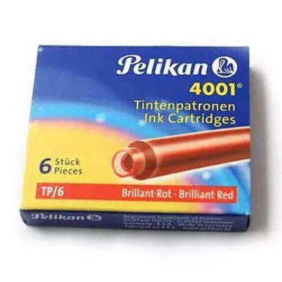 Pelikan Naboje kr�tkie czerwone 6 szt.