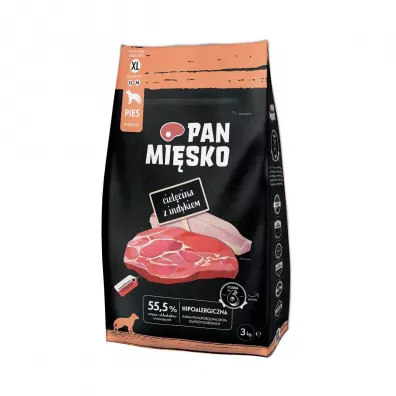 Pan Misko Karma sucha dla psa Cielcina z indykiem chrupki XL 3 kg