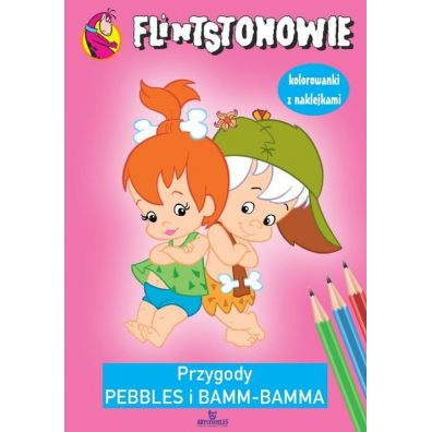 Przygody pebbles i bamm-bamma flintstonowie + naklejki