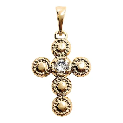 Zawieszka Krzy�yk z Cyrkoni� 21x14mm