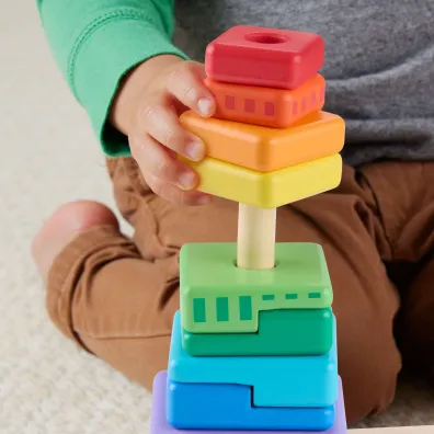 Fisher-Price. Drewniane piramidki Sorter kszta�t�w Mattel