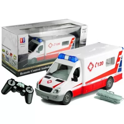 Ambulans Karetka Pogotowia Sterowana na Pilot 1:18 LeanToys