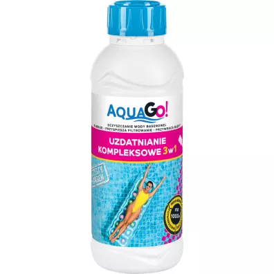 AquaGo Baso Crystal - uzdatnianie kompleksowe wody basenowej 3w1 1 l