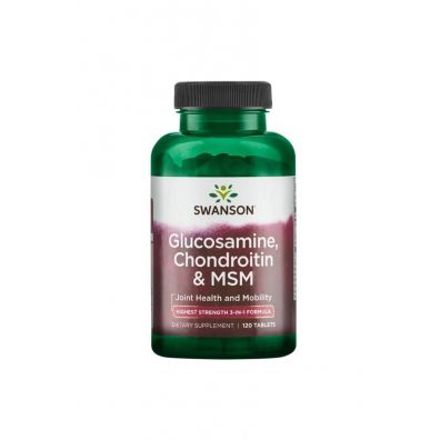 Swanson Glukozamina & Chondroityna & MSM 250/200/150 - suplement diety 120 tab.