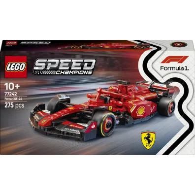 Pakiet: LEGO Speed Champions Bolid F1® Ferrari SF-24 77242, Scuderia Red Woda toaletowa, Walentynka Serduszko + eko koperta