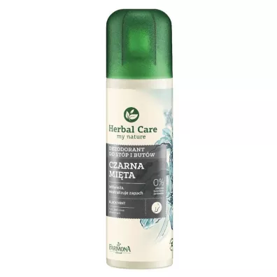 Herbal Care Farmona Czarna Mi�ta od�wie�aj�cy dezodorant do st�p i but�w 150 ml